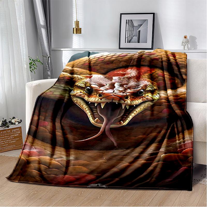 Gothic Snake Serpent Python Viper Blankets Soft Throw Blanket for Home Bedroom Bed Sofa Picnic Travel Office Cover Kids Gift