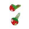 Adorable Strawberry Checkered Green Fabric Hair Clip Handmade Lightweight Design for Girls Fashion Hair Accessory