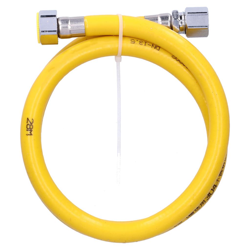 Fuel Gas Hose 304 Stainless Steel Liquefied Gas Line Pipe with Fittings for Home Kitchen(1m Female PortPort )