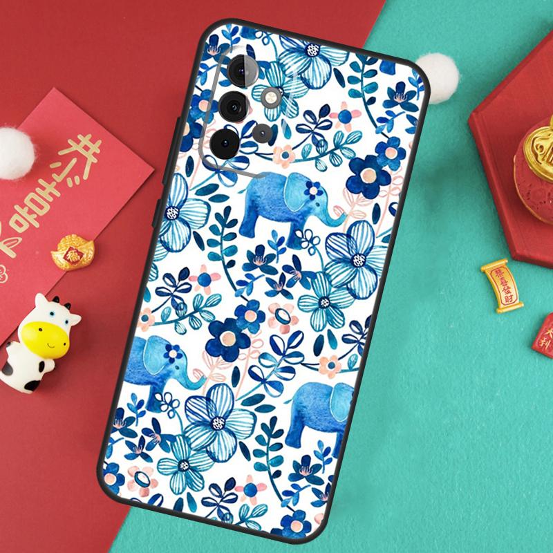 Cute Elephant Case For Samsung Galaxy A52 A32 A12 A14 A34 A54 A51 A71 A53 A33 A13 A15 A25 A35 A55 Cover
