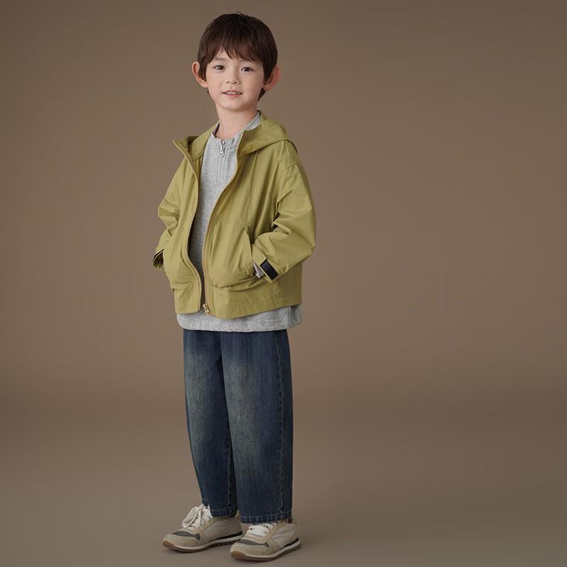 Hacikis Unisex Kids Washed Loose Denim Jeans