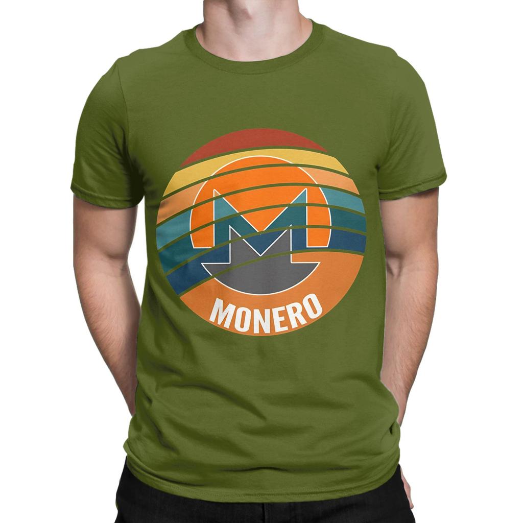 Monero Oval Sunset Novelty Graphic 100 Cotton TShirt Monero Xmr Tees Tops For Unisex