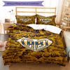 Boca Juniors Football Club Design Pattern Duvet Cover Set – includes 1 duvet cover and 2 matching pillowcases Bedroom decor Christmas gifts