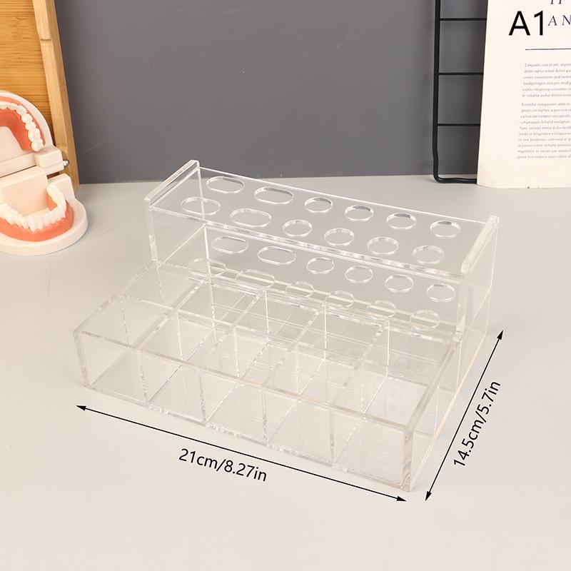 Organizator Acrilic Aplicator Adeziv Rășină Dentară Suport Cutie de Depozitare Cutie Praf pentru Plasarea Arcului Preformat