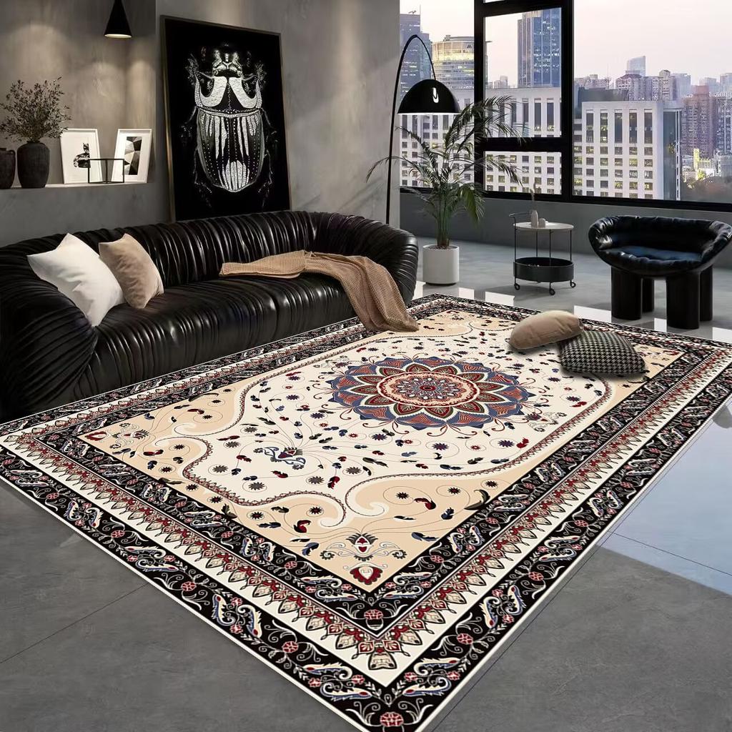 Turkey Bohemian Area Rug Persian Large Carpet for Living Room Bedroom Non-slip Floor Mat Decoration