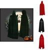 Vibrant Velvet Cloak With Hood In Multiple Colors For Halloween Festivities