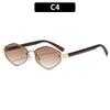 Women's sunglasses, men's and women's retro polygonal metal sunglasses