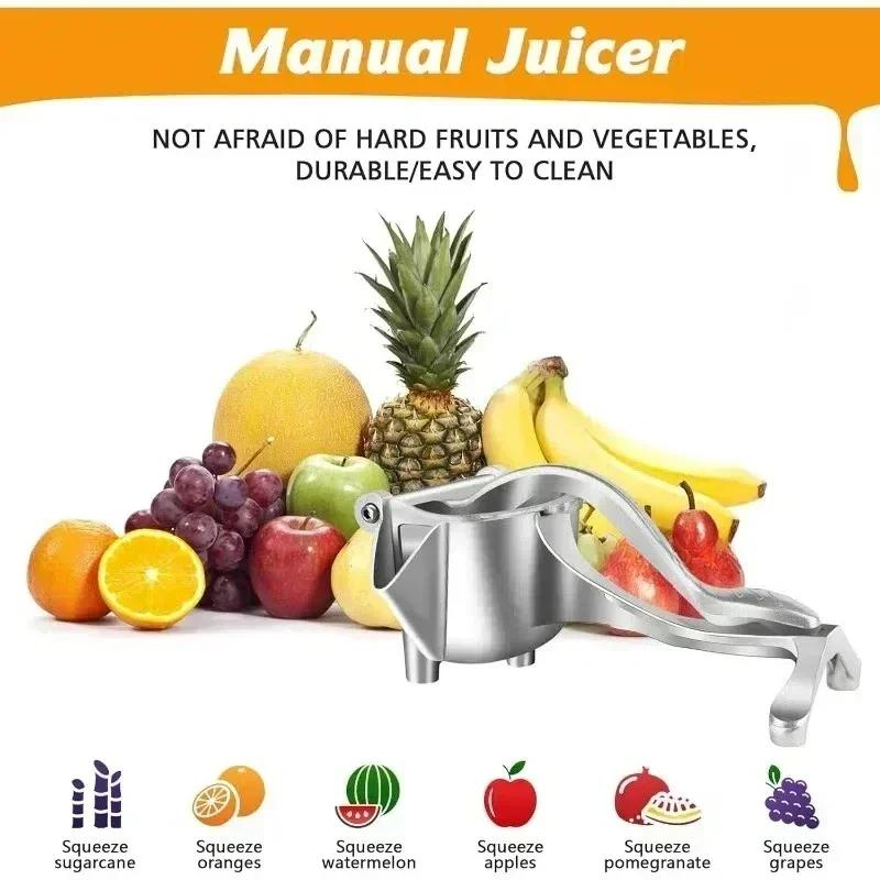 Manual Juice Squeezer Aluminum Alloy Hand Pressure Juicer Pomegranate Orange Lemon Sugar Cane Juice Kitchen Bar Fruit Tool
