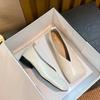 Square-Toed Single-Shoe Women'S 2025 New Soft Leather Flat Niche Designer Fashionable Women'S Shoes, Stylish And Unique