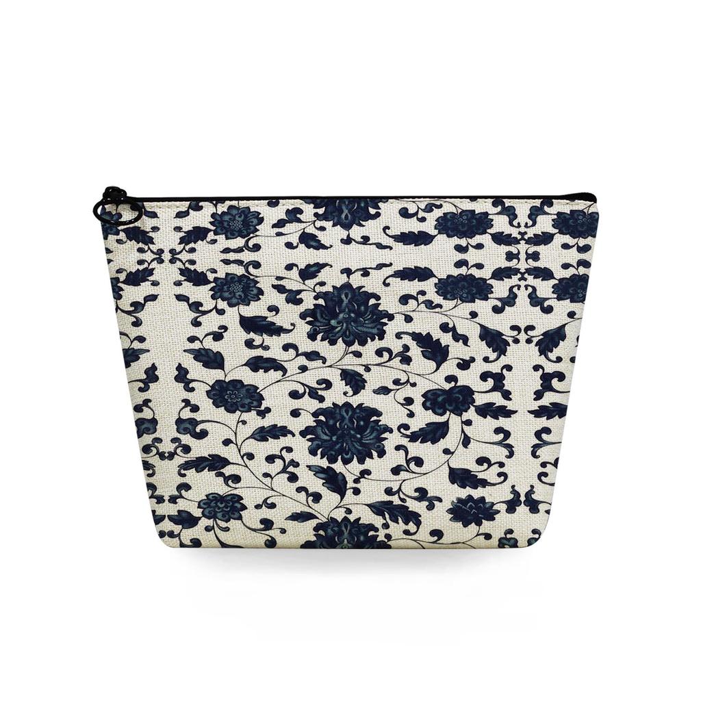 Women Flower Print Cosmetic Bag Toiletries Organize Travel Storage Case 6741 KTB