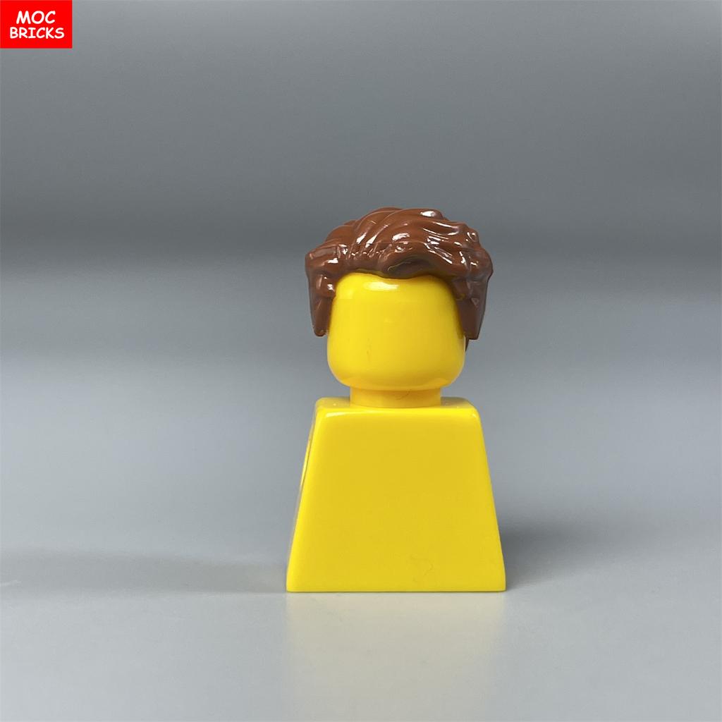 10pcs MOC Bricks Male Boy Hairs 1028 1115 4cm Figure Body Wear Brown Black Compatible with Major Brand Building Blocks Toys