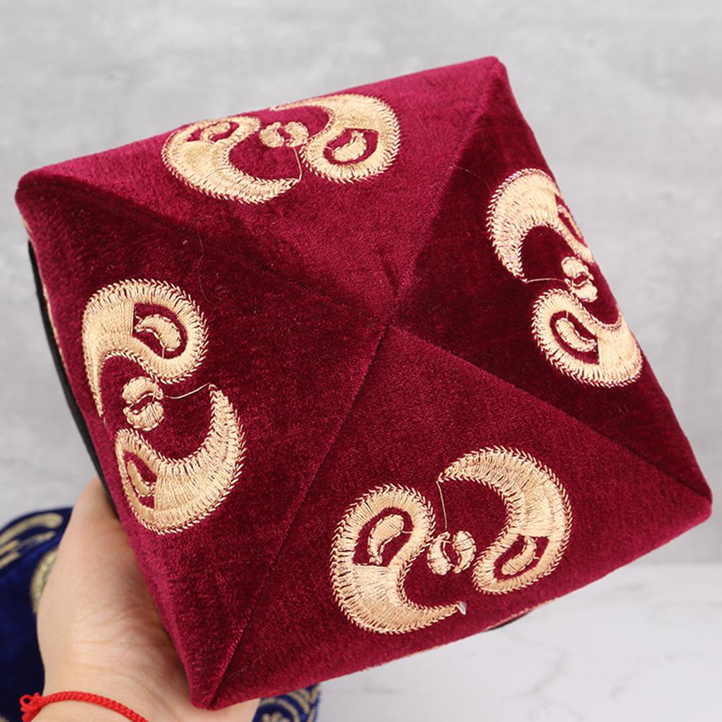 Ethnic Styles Embroidered Velvets Hat Cultural Enthusiasts Hat Unique Styles Hat for Fashion Enthusiasts