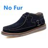 Scarpe da uomo nuove, in pelle scamosciata, casual, con lacci, antiscivolo, da guida, vintage, con punta tonda, autunno inverno, calde, Oxfords