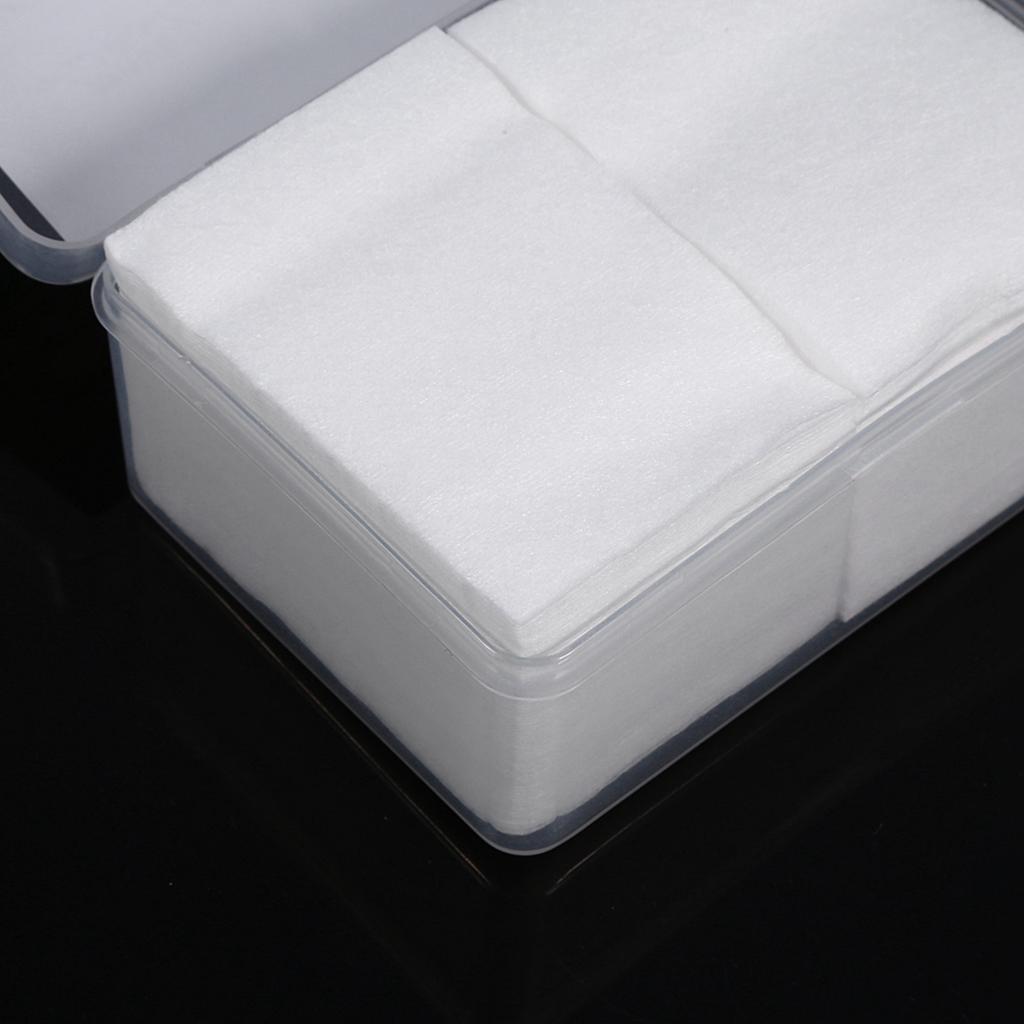 150PCS Cosmetic Cotton Pads Facial Makeup Wipes Nail Art  Polish Gel Tips Remover & Box