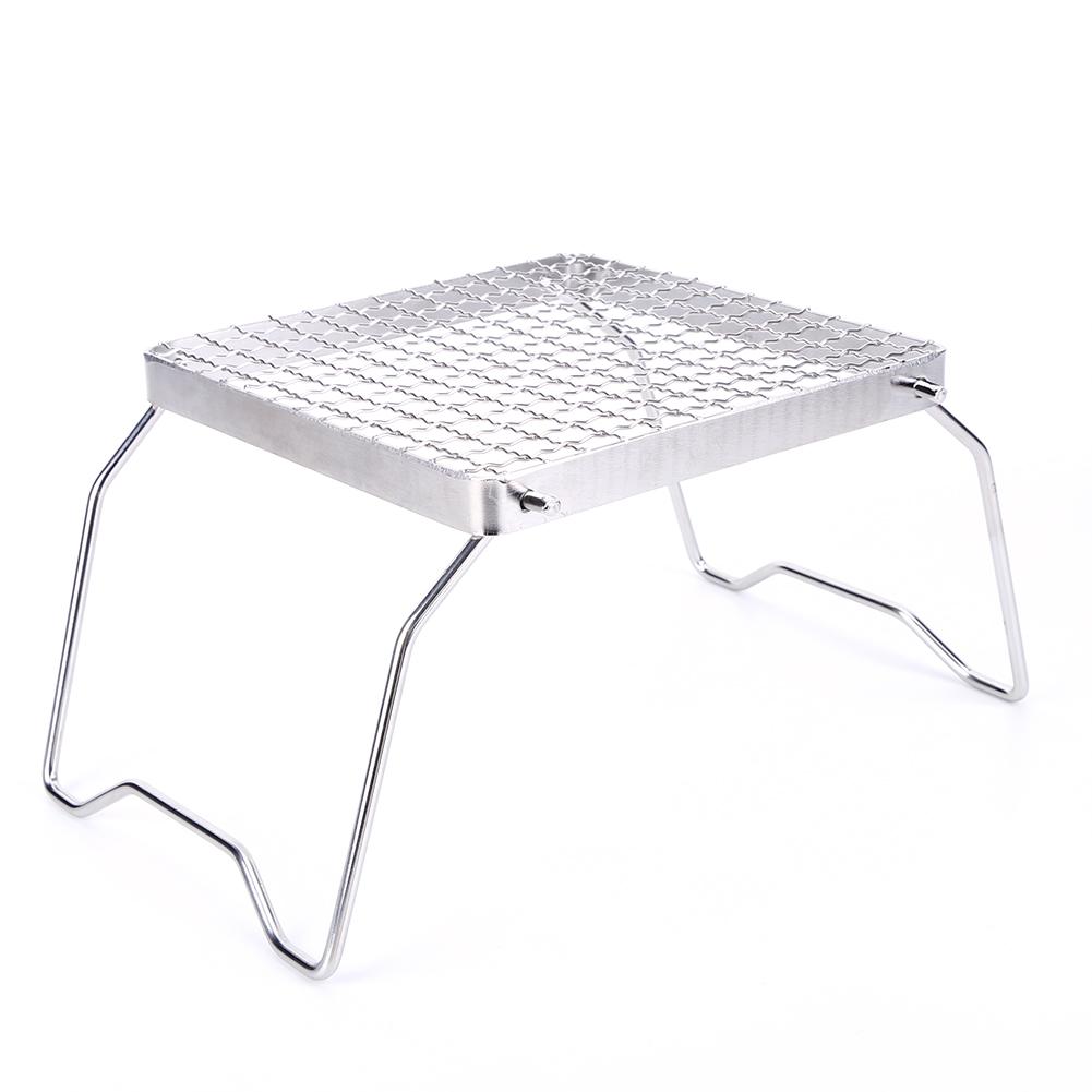 

Folding BBQ Grill Rack Stainless Steel Portable Burner Stand Heat Resistance Barbecue Tray Holder for Outdoor Camping Hiking China Mainland