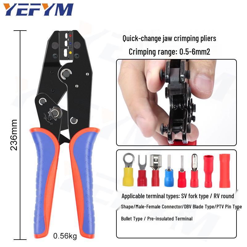 YFX Multi-Functional Quick-Change Crimping Pliers Set for Terminals