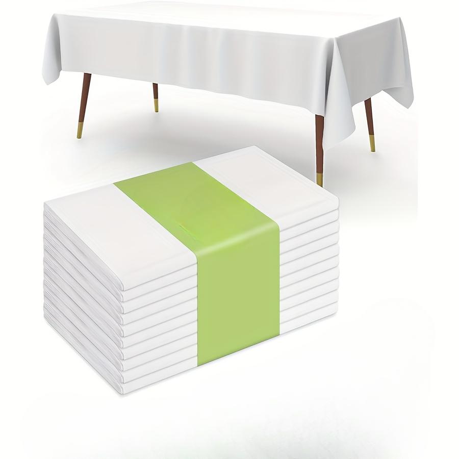 

Durable Large Disposable PEVA Tablecloths, Oil and Stain Resistant; Easy to Clean, Each Measuring 137.16 X 274.32 cm 6pcs белый