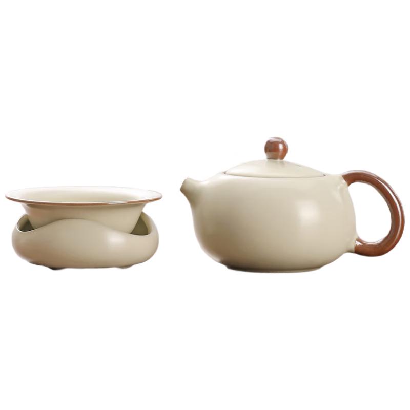 Shangyanfang Ru Kiln Ceramic Xishi Teapot Set