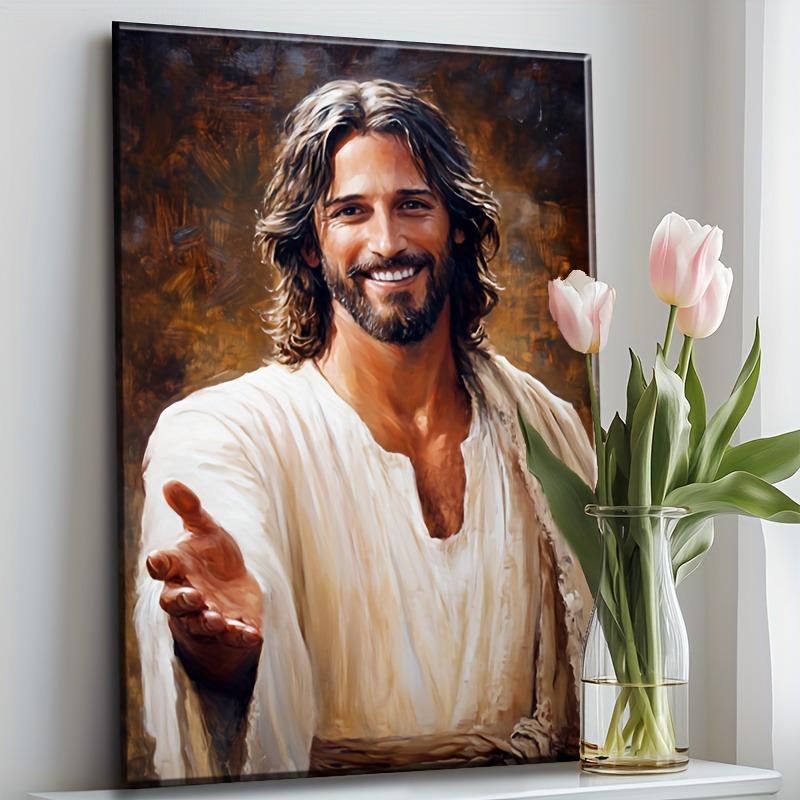 Jesus reicht uns die Hand Christlicher Leinwanddruck Leinwandbild Kreative Poster Drucke Wohnzimmer Büro Heimdekoration