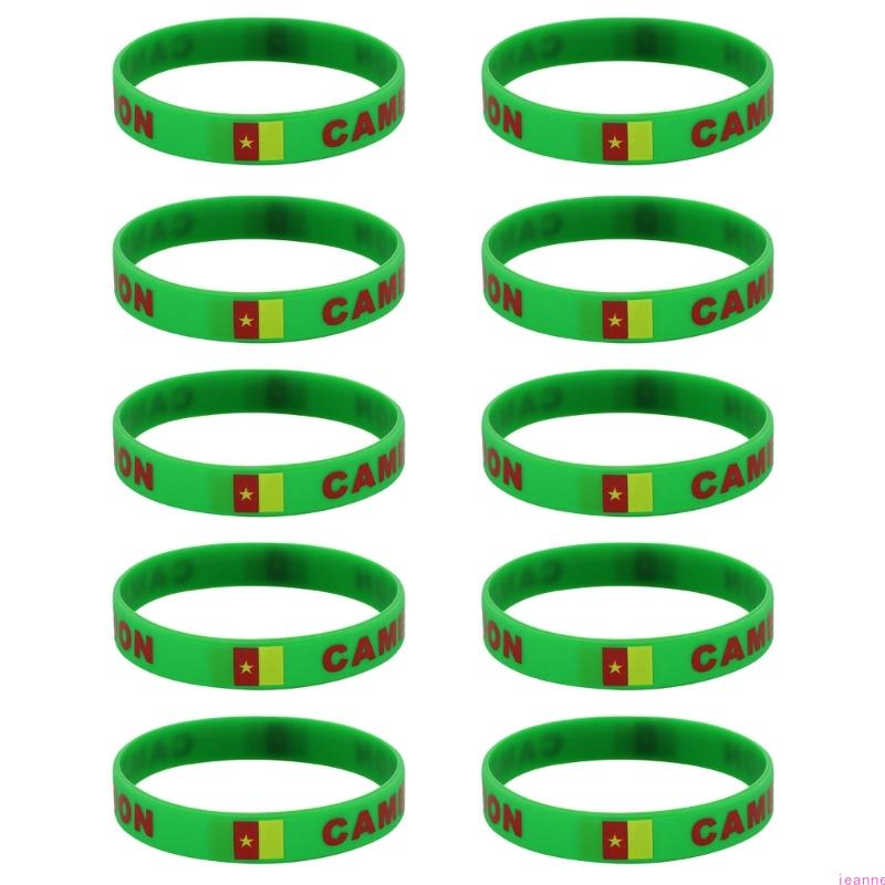 10Pcs/set Soft Elastic 2026 Sports Event Fan Bracelets Showcasing International Team Color Great For Collector
