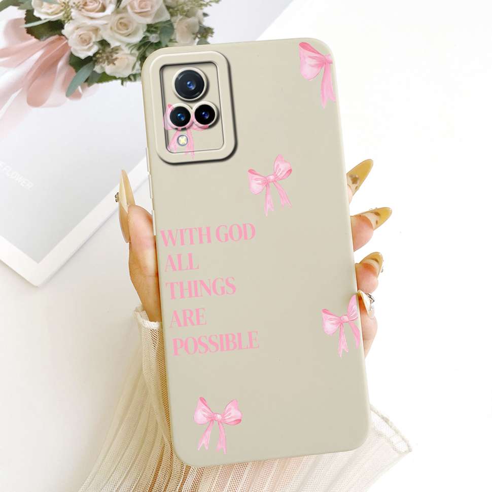 

For Vivo V21 4G Case V2066 V2108 Soft Silicone Sunflower Rabbit Phone Cases For Vivo V21 V 21 4G Back Cover Protetion Bumper vivo V21 4G