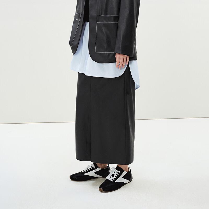 LESS 2025 Spring Straight Casual Long Skirt