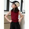 Trendy Girls' Sleeveless Summer Top, Slim Fit for Ages 6-15