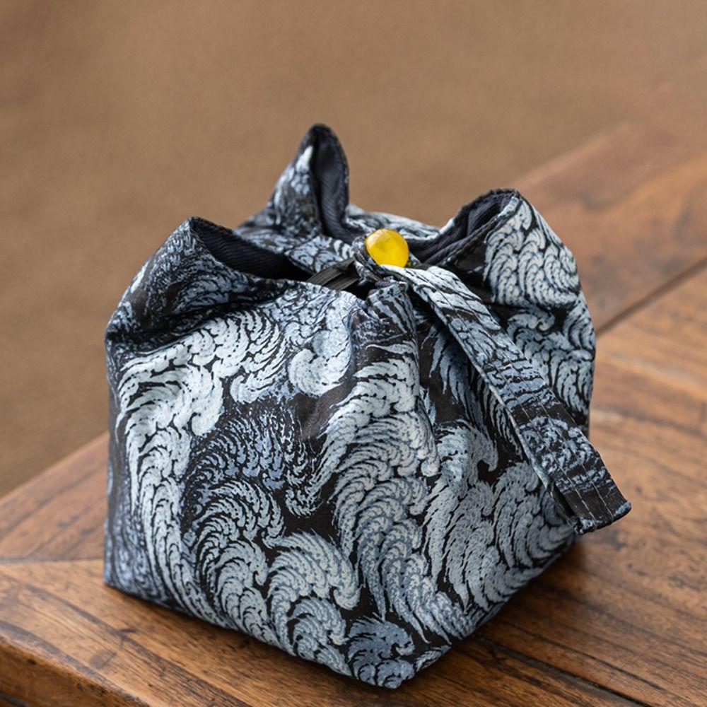 

Breakage-proof Teacup Drawstring Cloth Pouch Chinese Style Small Item Pouch Unisex Style8