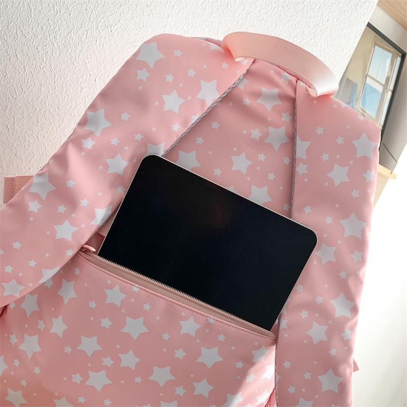 Studentský školní batoh s hvězdným potiskem Dámský batoh s velkou kapacitou