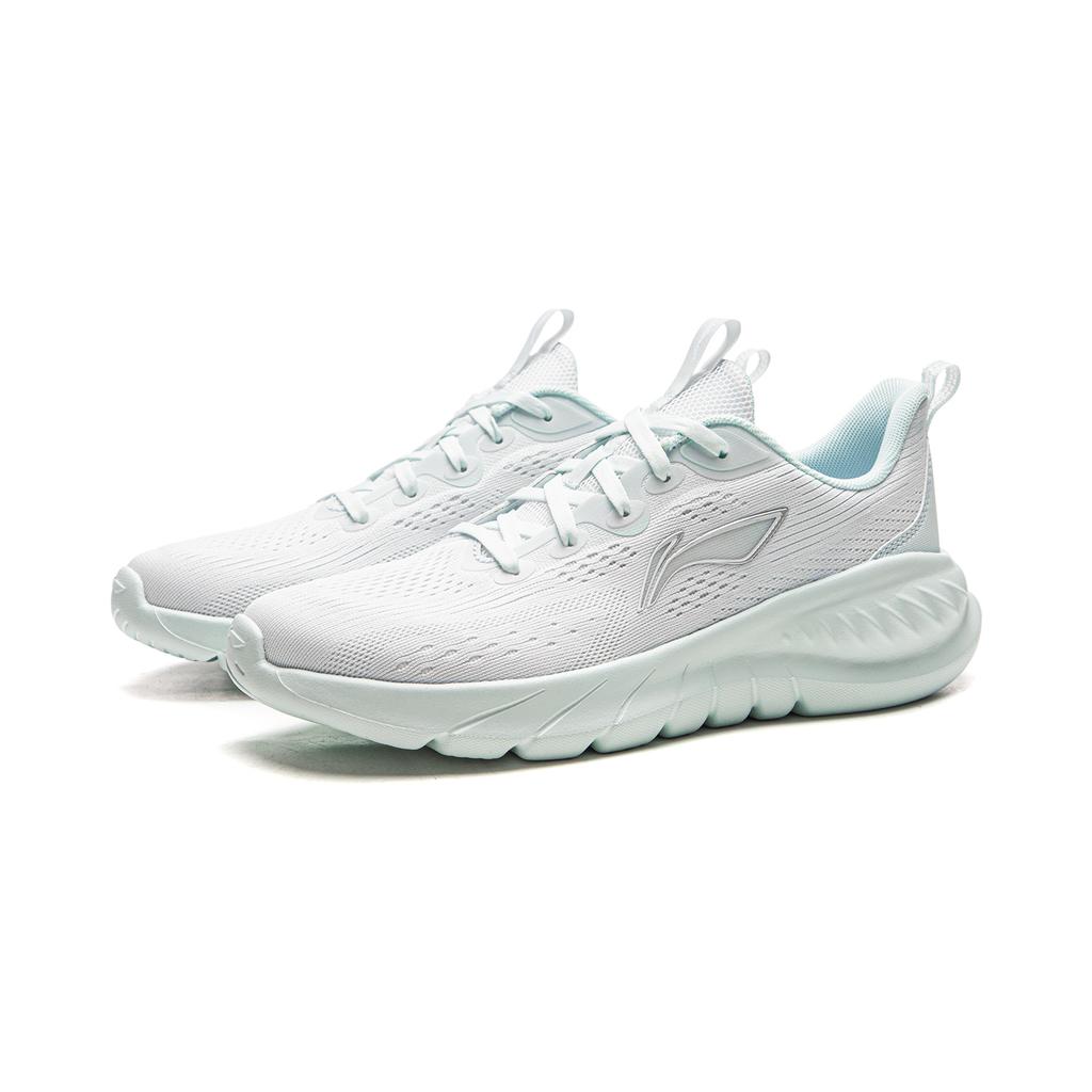 Lining Light Breeze V2 Soft Rebound Casual Running Shoes Women Sneakers White Blue ARSW116-1