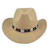54-56-58 cm Unisex Western Cowboy Hat Vintage Roll Brim Felt Hat Suitable for, Western Cowboy Party, Bar Cowboy