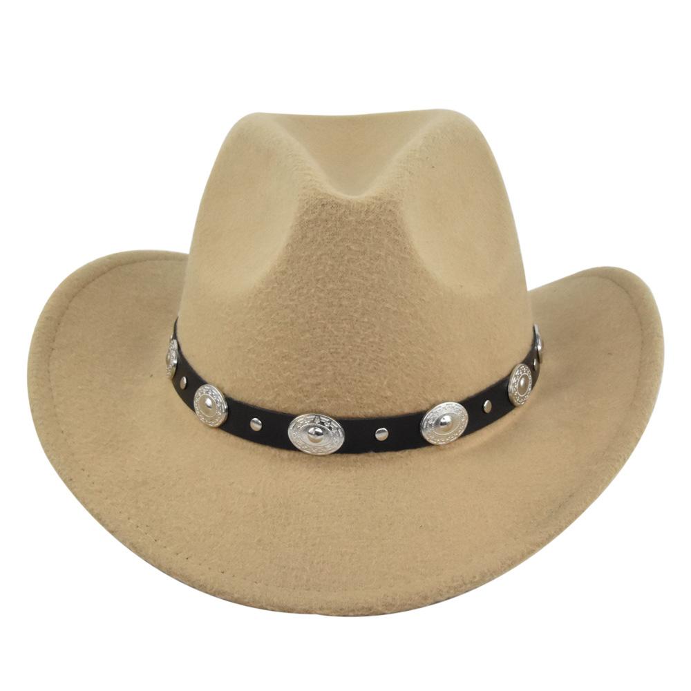 

54-56-58 cm Unisex Western Cowboy Hat Vintage Roll Brim Felt Hat Suitable for, Western Cowboy Party, Bar Cowboy 52-54cm kid sizes верблюд