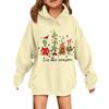 Children's Fashionable Casual Long-sleeved Loose Christmas Print Pullover Hooded Sweatshirt