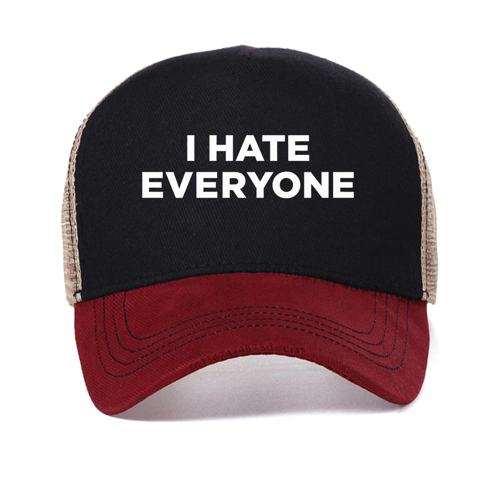 New Sugarbaby I Hate Everyone baseball cap Summer Fashion Women mesh Snapback hats outdoor casual adjustable mesh trucker hat