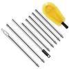 Portable Gutter Cleaning Tool Set with Double Brush Heads Sturdy Stainless Steel Materials for Efficient Outdoor Use