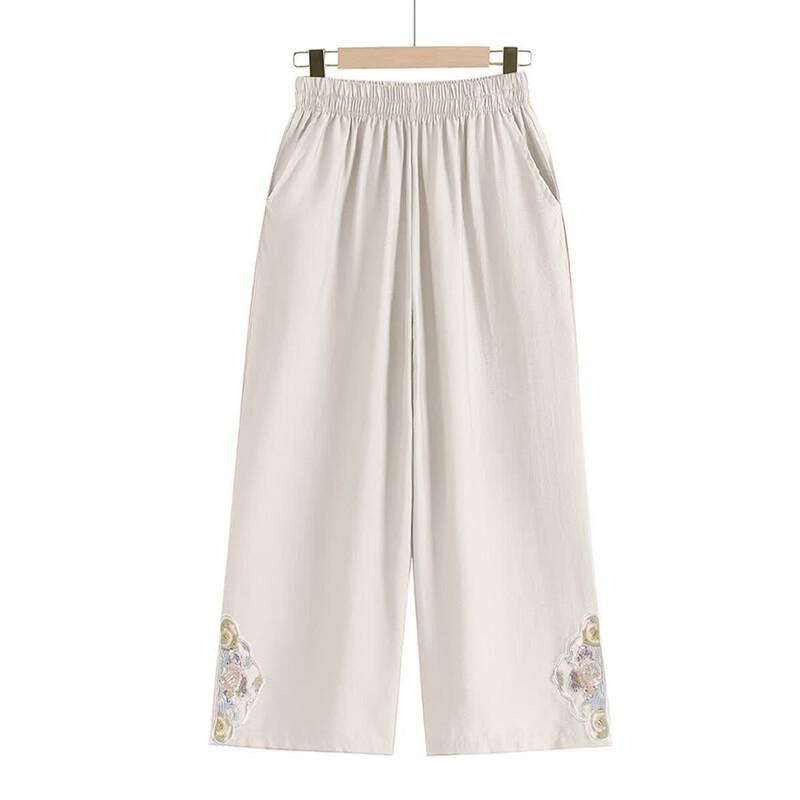YUZHAOLIN Women s Breathable Straight-Leg Cropped Pants 3XL