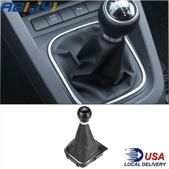 Manual 5 Speed Gear Shift Knob Gaitor Boot For Volkswagen Golf 2005-2014