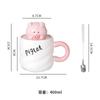 Marshmallow Animal Ceramic Cup,drinking Cup Household with Lid Spoon Underglaze Color Couple Cute Mug Microwave Oven Can Be Used