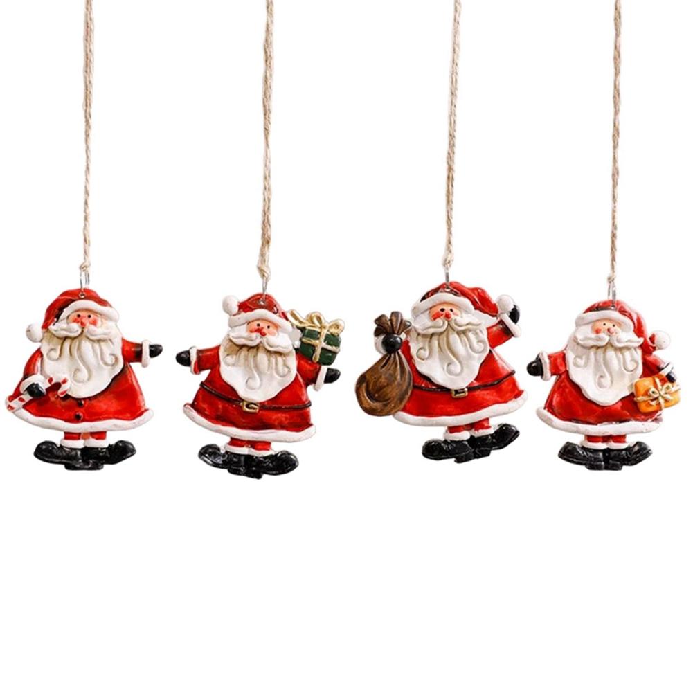 

4pcs Christmas Snowman Santa Claus Pendant