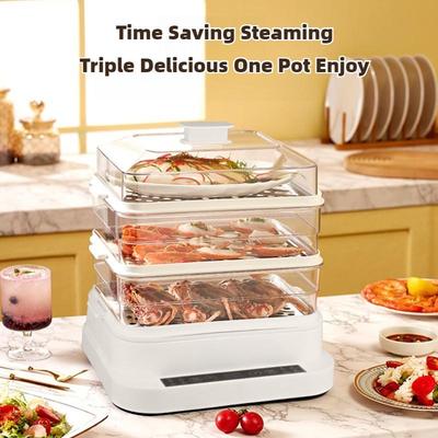 800W Kitchen Cooking Tool Household Intelligent Large Capacity Steamer Multifunctional Electric Steaming Pot