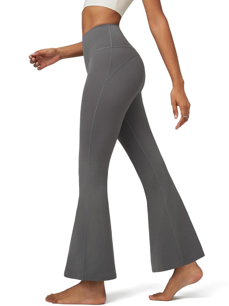 JOOMON Women's High Stretch Flare Yoga Pants - Wide Leg Yoga Wear for Fitness
