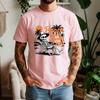 New Summer Unisexs 100 Pure Cotton TShirt Beach More Worry Less Retro Skeleton Style Casual Breathable Short Sleeve