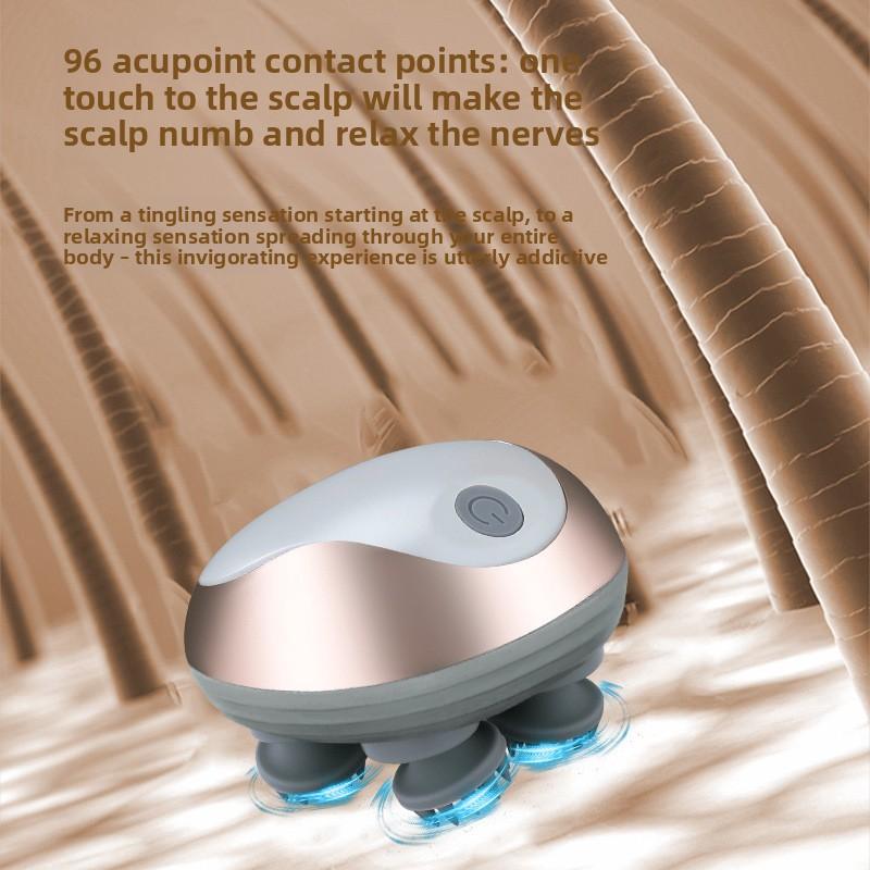 Mini Kopfmassagegerät Magnetisches Wiederaufladbares Massagegerät Elektrische Kopfhautknetung Multifunktions-Physotherapieinstrument