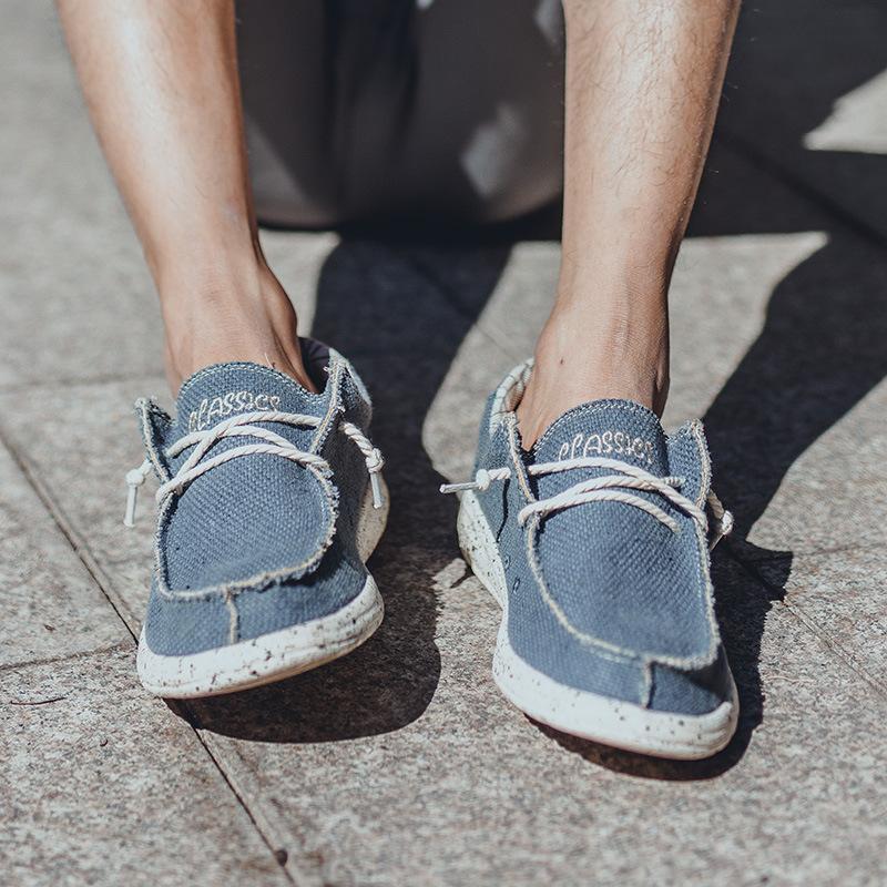 Scarpe Estive da Uomo in Tela Sneakers di Jeans Scarpe da Uomo in Tela Mocassini Traspiranti Scarpe Vulcanizzate Scarpe da Ginnastica da Uomo Taglia Grande 48