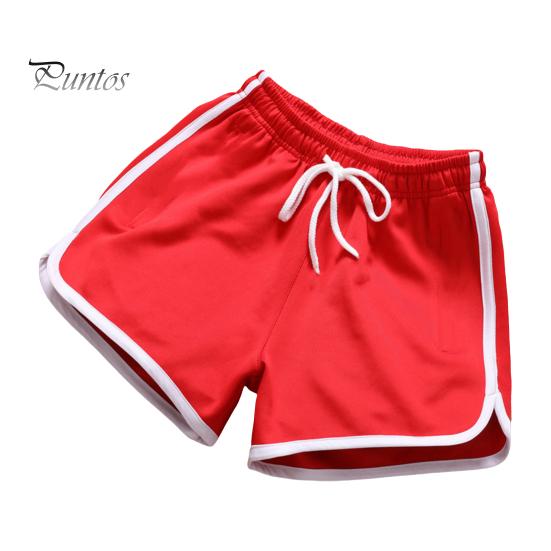Herren Badeshorts Sommer Kordelzug Elastischer Bund Locker Einfarbige Sporthosen Jogging Dünn Über dem Knie Länge Hosen Täglich Lässig Jogginghosen M rot