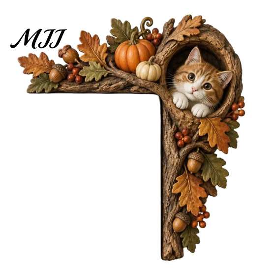 Christmas Classroom Decoration Woodland Chipmunk Door Topper, Resin Tree Hollow Corner Decor with Oak Festive Wooden Ornament Leaves, Cute Forest