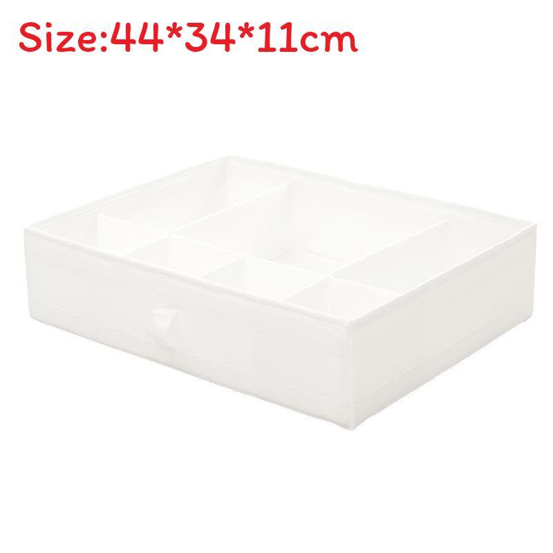 Underwear Organizer Foldable With Dividers For Closet Storage And Travel Use White