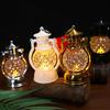 Night Lamp Vintage Simulation Flame Honeycomb Shape Decorative Plastic Christmas Decorations Wind Lantern for Home