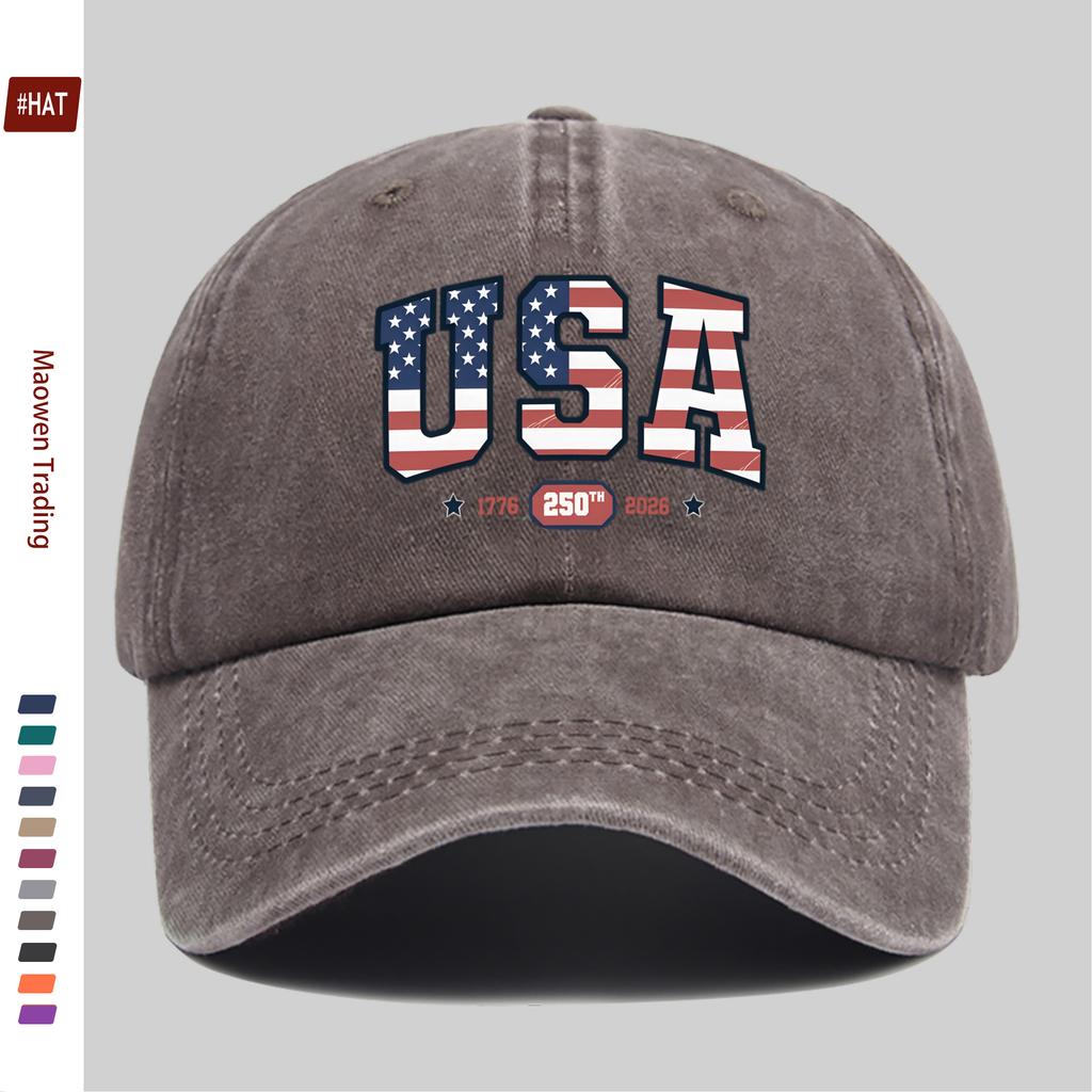 pc th Anniversary of the Founding of the United States  Patriotic Pattern Printed Baseball Cap Patriot Independenc