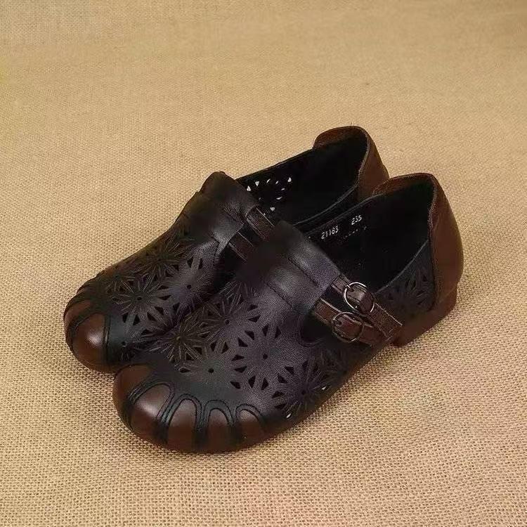 Spring and Autumn New Soft-soled Beef Tendon Sole Single Shoes Women's Flat Bottom Shallow Mouth